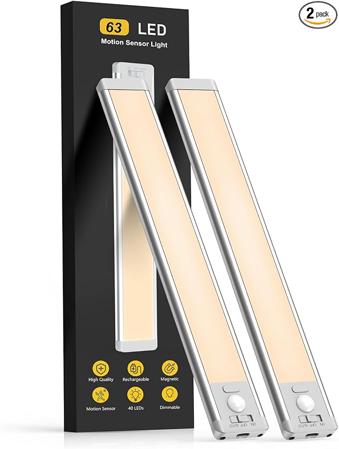 Motion Sensor Light Strip - 16 inches (2 Pack)